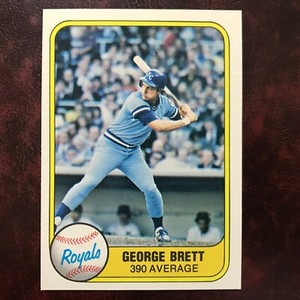 1981 Fleer Set GEORGE BRETT 390 AVERAGE #655 ROYALS - NM/MINT *HIGH GRADE*