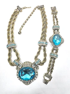 Designer Heidi Daus Set Necklace and Bracelet - Picture 1 of 6