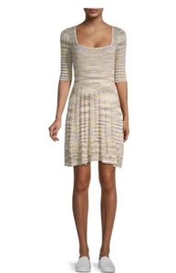 NWT $947 Missoni Striped Skater Dress Size IT 48 US 12 - Picture 1 of 9