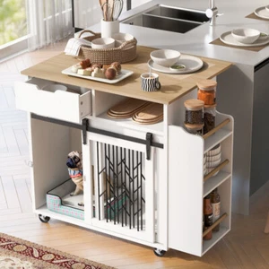 Mobile Stile Gabbia per Cani Cucina Isola Fine Tavolo Arredamento Pet Friendly - Foto 1 di 21
