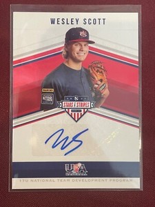 2019 Panini Stars and Stripes Auto Wesley Scott /172