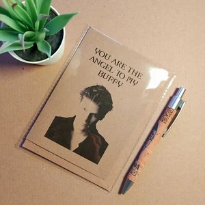 Buffy Birthday Card - Buffy valentines card - You are the Angel to my Buffy - Picture 1 of 3