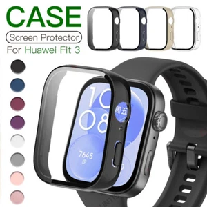 For Huawei Watch Fit3 Screen Protector Full Cover Case PC+Tempered Glass Protect - Picture 1 of 83