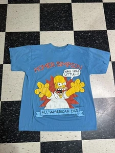 Vintage Homer Simpson Shirt Size XL All American Dad Matt Groening Cartoon 90s - Picture 1 of 13