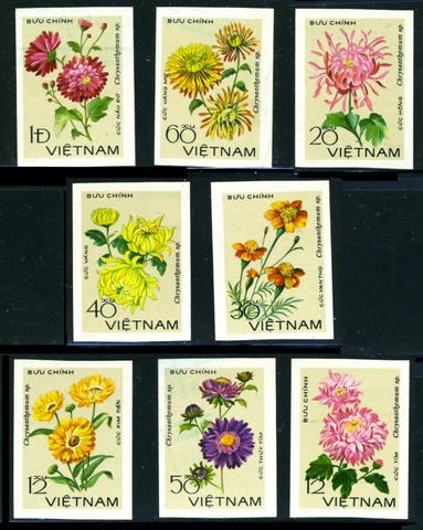 VIETNAM 1978 Various Flowers 964-971 IMPERF (VNI06) 2021 Cat. = $10 Cover