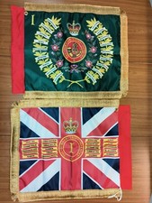 The Durham Light Infantry miniature 1st bn Regimental/Queen's colours flag.