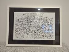 Tom Lamp Illustrated Maps Silverlake Signed & Framed Lithograph Print