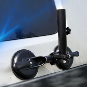Durable Modified Car Off-road Adjustable Rubber Flag Pole Mount Bracket w/Sucker - Picture 1 of 12