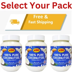 Pure Coconut Oil FOR Hair Skin Care 100% 500ml Cooking Multipurpose PACK OF 2-3 - Picture 1 of 39