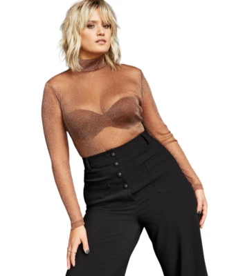 Royalty By Maluma Women's Metallic Mesh Bodysuit - Image 1 of 4