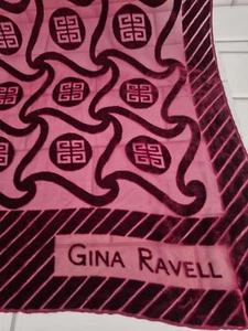 Gina Ravell Ladies Burgundy Sheer Velour Large Rectangular Shape Scarf  - Picture 1 of 5