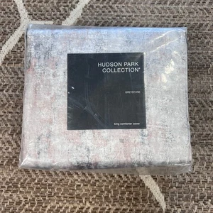 Hudson Park Collection King Comforter cover - Greystone - Picture 1 of 5