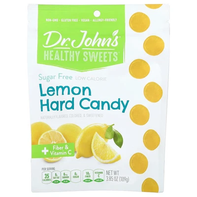 Lemon Hard Candy, + Fiber & Vitamin C, Sugar Free, 3.85 oz (109 g) - Image 1 of 2