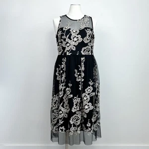 Label by 5 Twelve Illusion Sweetheart Neckline Floral Embroidered Dress NWT - Picture 1 of 7