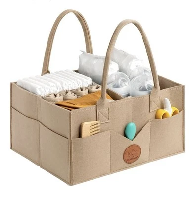 Carrito de pañales KeaBabies mango organizador almacenamiento portátil coche viaje bebé bronceado Foto 1 de 4