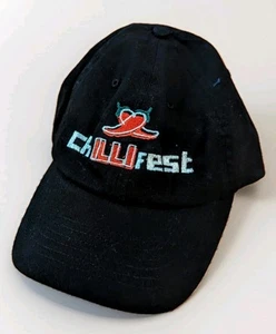Gorra Chillifest Taylorville Illinois Negra Ajustable Evento Comida Restaurante - Imagen 1 de 2