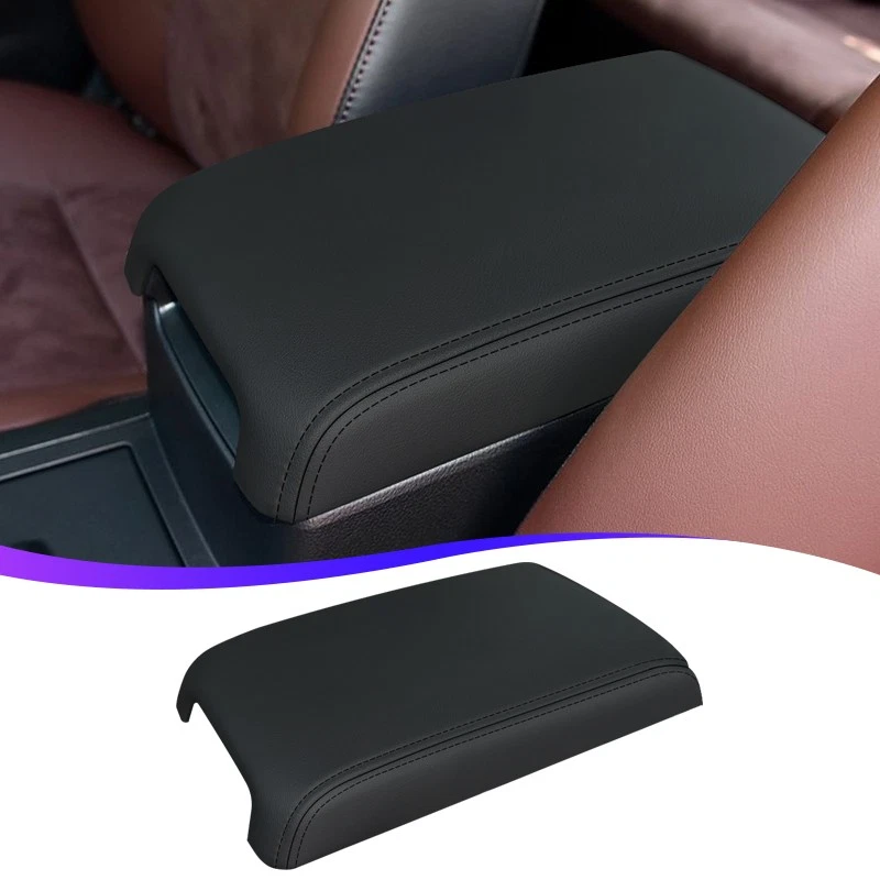 Fits 2012-2017 Toyota Camry Leather Center Console Lid Armrest Cover Skin Black Foto 1 de 4