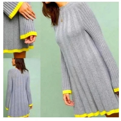 Vestido suéter para mujer Anthropologie Arseneau XSP gris Foto 1 de 4