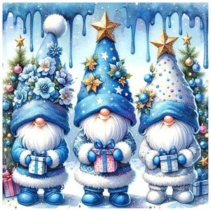 Christmas Gnomes Diamond Art Kits for Adults, DIY Snow Gnome Diamond Paintin - Picture 1 of 7