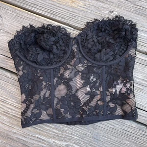 Express Black Lace Bustier Size 2 New NWT - Picture 1 of 7