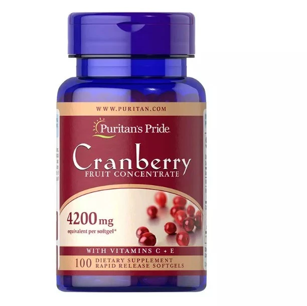Concentrado de fruta de arándano Puritan's Pride con C y E 4200 mg - 100 cápsulas blandas Foto 1 de 3