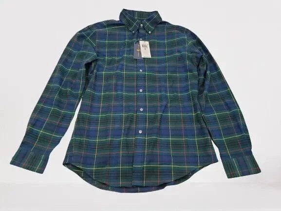 Camisa de vestir Polo Ralph Lauren Classics calce ajustado verde a cuadros manga larga talla pequeña Foto 1 de 1