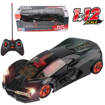 1:12 Electric RC Remote Control Model Racing Car With Open Doors Lights Kids Toy - Image 1 of 4