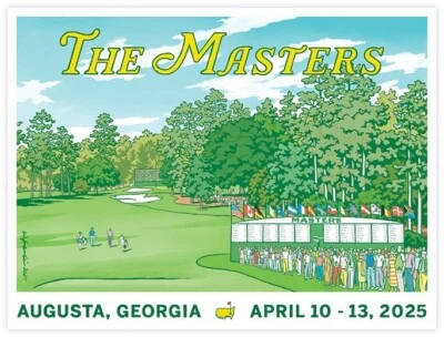 Letrero de golf nacional de Augusta de Lee Wybranski edición limitada 2025 Masters Foto 1 de 4