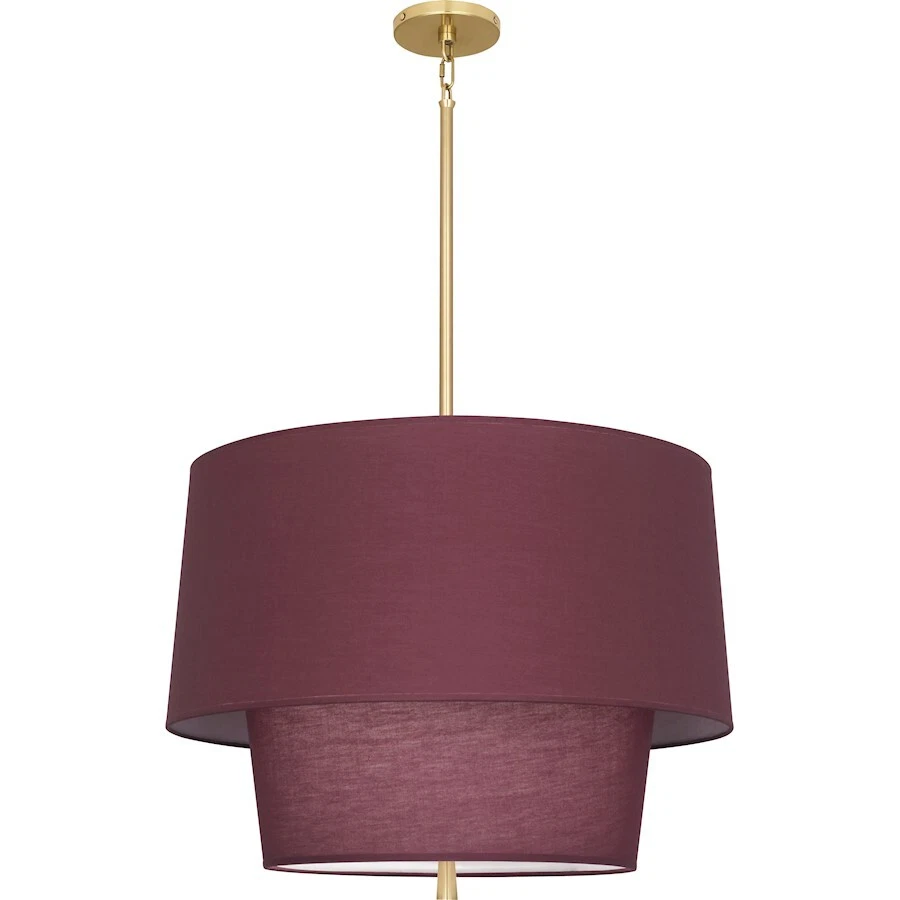 Robert Abbey Decker 3 Light 18" Pendant, Modern Brass/Vintage Wine - VW137 - Image 1 of 1