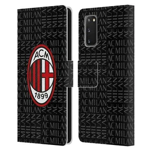 OFFICIAL AC MILAN CREST PATTERNS LEATHER BOOK WALLET CASE FOR SAMSUNG PHONES 2 - Picture 1 of 13