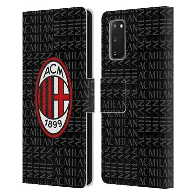 OFFICIAL AC MILAN CREST PATTERNS LEATHER BOOK WALLET CASE FOR SAMSUNG PHONES 2 - Image 1 of 4