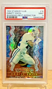 1994 Topps Stadium Club #16 Emmitt Smith Bowman's Best Black Refractor - PSA 9 - Bild 1 von 5