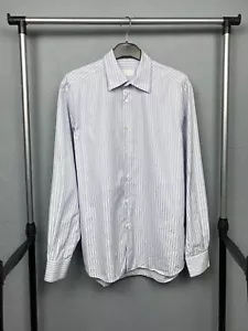 Prada Vintage Mens Long Sleeve Striped Shirt Size L - Picture 1 of 6