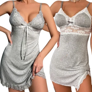 Womens Sexy Babydoll Lingerie Cotton Nightgown Chemise Nighty Sleepwear Pajamas - Picture 1 of 29