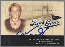 2004 Donruss Elite Fans of the Game Summer Sanders #203FG-3 IP auto signed card