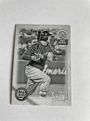 2018 Topps Gypsy Queen Baseball Travis Shaw Black & White 13/50 #154 - Image 1 of 3