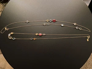 Two Ann Taylor loft necklaces gold toned - Picture 1 of 21