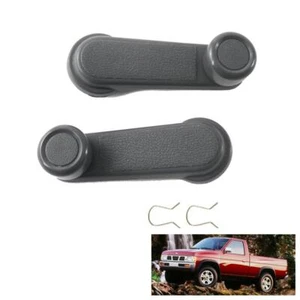 Pair Gray Handle Window Crank For Nissan Frontier D21 Big-M D22 Pickup 1987 - 05 - Picture 1 of 6