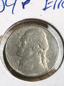 2004 P Jefferson Nickel Strike Through Grease Error On Both Sides - Picture 1 of 9