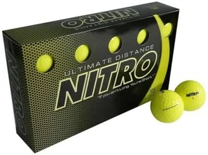 15 PK NITRO Golf Balls All Levels Ultimate Distance - Yellow - Picture 1 of 2
