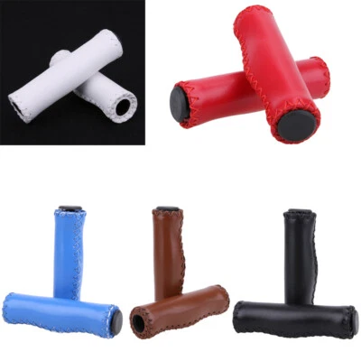 Cycling Bicycle Components Parts PU Leather Handlebar Grip Cover Pads Retro 22mm - Image 1 of 4