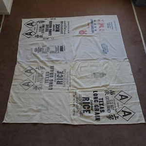 VINTAGE Rice Bag Tapestry Beige AA Butterfly Brand USA Made Craft Material Texas - Picture 1 of 12