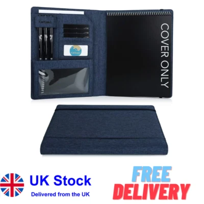 A4 Notebook Cover, Portfolio w/ Pen Loop, Card Holder, Zipper Pouch Waterproof - Image 1 of 4