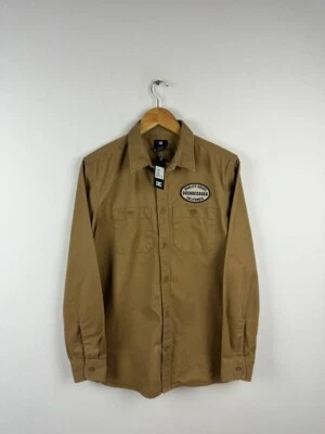 DC Shoes Button Down Shirt Heavyweight Brown Size Small Men's Brown - Image 1 of 4