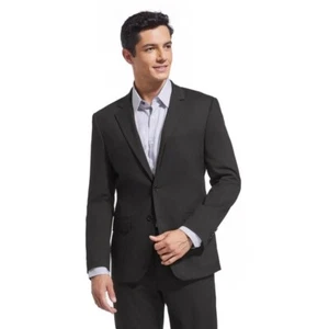 Size 52R Geoffrey Beene Black Lightweight Suit Jacket Sport Coat Blazer - Picture 1 of 6