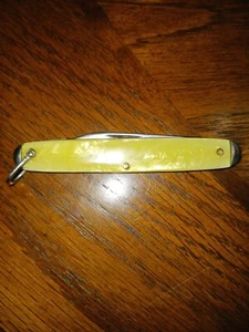 Vintage Keen Kutter Pen Knife 2 Blade Tip Bolsters Brass Liners File Good Snap - Picture 1 of 5