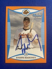 2008 Bowman Joseph Mahoney #BP74 RC Orange Auto Signed Autograph Orioles 