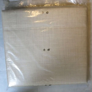 IKEA POANG Footstool Cushion ISUNDA BEIGE Ottoman Cover POÄNG linen blend - Picture 1 of 2