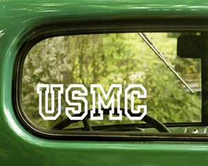 2 CALCOMANÍAS USMC Adhesivas Marine Corp para Coche Camión Ventana Parachoques Camión Laptop - Imagen 1 de 1