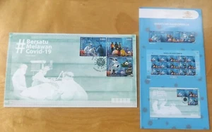 Indonesia 2020 Bersatu Melawan Virus Pandemic Frontliner Heroes 3v stamp FDC - Picture 1 of 8
